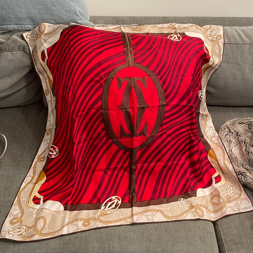 Designer silk scarf
